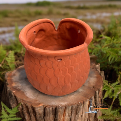 Chậu Treo Gốm Đất Nung Hình Cú  D15cm X H16cm