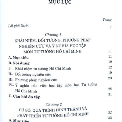 Giáo Trình Tư Tưởng Hồ Chí Minh - Dành Cho Bậc Đại Học Không Chuyên Lý Luận Chính Trị