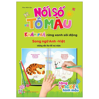 Sách - Nối Số Và Tô Màu - Khám Phá Rừng Xanh Sôi Động - Song Ngữ Anh-Việt