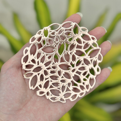 Set 04 tấm đế lót ly cốc hình tròn Echo Flower Ø10cm