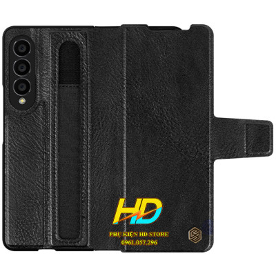 Bao Da Dành Cho SamSung Galaxy Z Fold4 5G Da Thật Cao Cấp Chính Hãng Nillkin Aoge Leather Cover Có Ngăn Đựng Bút Tiện Lợi - Hàng Chính Hãng