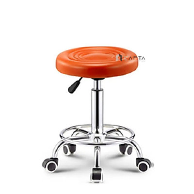 Ghế kỹ thuật viên nệm tròn CB2256-2P Nội thất Capta Ghế nệm pvc không tựa chân thép có bánh xe