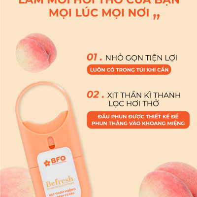 Xịt Thơm Miệng Befresh Cho Hơi Thở Thơm Mát Chỉ Trong 3 Giây Dung Tích 10ml