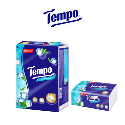 Combo 2 Lốc Khăn Giấy Gói Rút Tempo Hương Bạc Hà (Lốc 4 Gói)