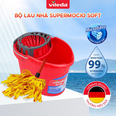 Bộ cây lau nhà VILEDA Supermocio Wet Mop Hàng chính hãng