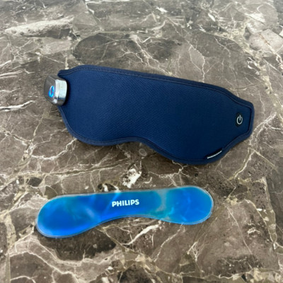 Máy massage mắt nóng và lạnh công nghệ 3Dsuit và VibWave Philips PPM3101E - Hàng Nhập Khẩu