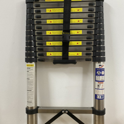 Thang rút đơn inox DIY TLS-I-38 chiều cao sử dụng tối đa 3.8m, tải trọng 150kg