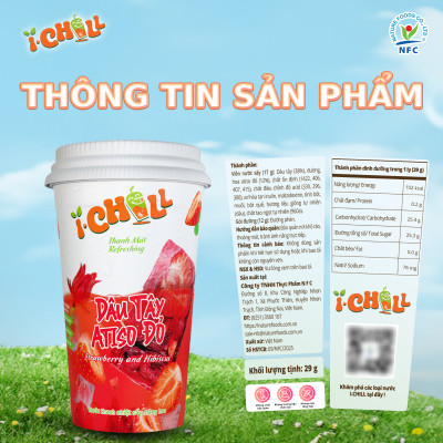 [COMBO 6 LY] iChill Dâu Tây Atiso Đỏ Nước Thanh Nhiệt Sấy Thăng Hoa Từ Trái Cây Tự Nhiên