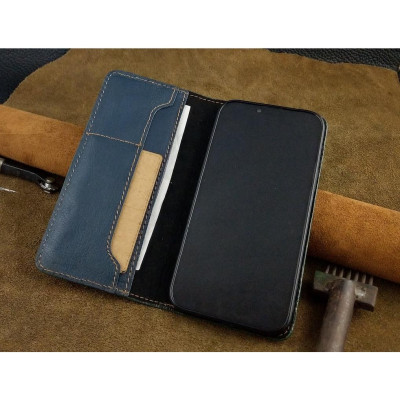 Bao Da cho điện thoại 12 Pro Max 13 pro max 14 pro max Handmade Cổ Điển Da Bò Thật