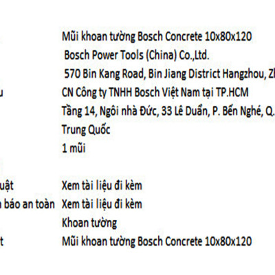 Mũi khoan đa năng chuôi kẹp 10x80x120mm Bosch 2608680796