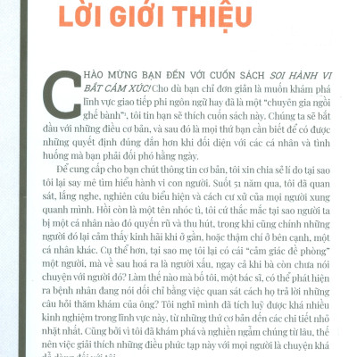 Soi Hành Vi Bắt Cảm Xúc - Giải Mã Những Thông Điệp Không Lời Trong Cuộc Sống, Tình Yêu Và Công Việc