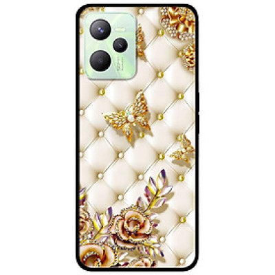 Ốp lưng dành cho Realme C35 mẫu Bướm Vàng Nền Da