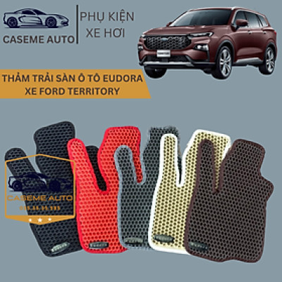 [FORD TERRITORY] Thảm Trải Sàn, Lót Sàn Ô Tô Cao Su Eudora CloudFoam Thiết Kế Theo Xe Dành Cho Xe FORD TERRITORY, Chống Nước, Không Mùi, Ngăn Bụi Bẩn, Dễ Vệ Sinh - Hàng Chính Hãng