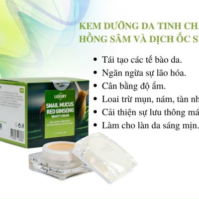 KEM MISSFAIRY ỐC SÊN - HỒNG SÂM 12G - CHỐNG NHĂN CHỐNG LÃO HOÁ