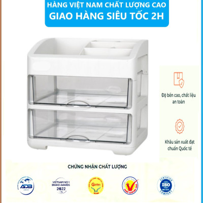 Tủ Đựng Mỹ Phẩm Cao Cấp HOKORI 3 Tầng, Kệ Đựng Mỹ Phẩm, Đồ Trang Điểm Nhiều Ngăn - Hàng Việt Nam