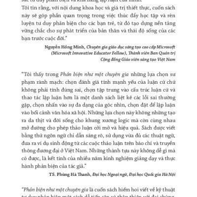 Phản Biện Như Một Chuyên Gia - Lập Luận Sắc Bén Và Tư Duy Hiệu Quả (TRE)