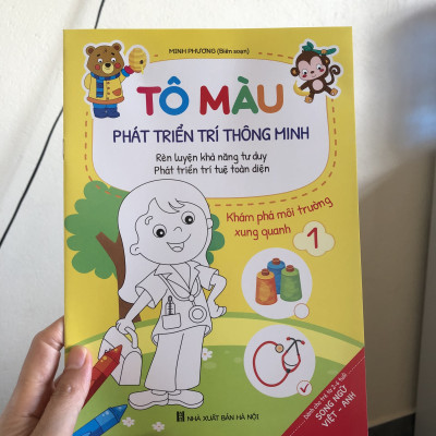 Bộ 8 cuốn Tô Màu Phát Triển Trí Thông Minh Dành Cho Bé 2-6 tuổi Song Ngữ Việt Anh Rèn Luyện Khả Năng Tư Duy Phát Triển Trí Tuệ Toàn Diện