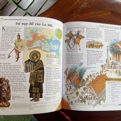 BÌA CỨNG - IN MÀU TOÀN BỘ - The USBOURNE BÁCH KHOA THƯ LỊCH SỬ THẾ GIỚI - ĐÔNG A - NXB DÂN TRÍ -