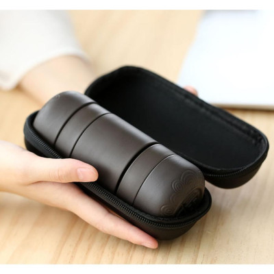 Bộ Bình Trà Gốm Sứ 4 Tách Kèm Túi Đựng Du Lịch Cao Cấp