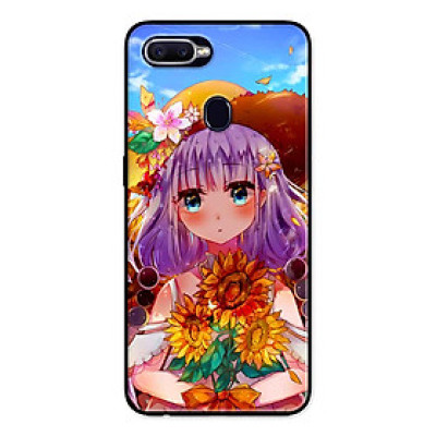 Ốp Lưng in cho Oppo A7 Mẫu Nàng Hướng Dương - Hàng Chính Hãng