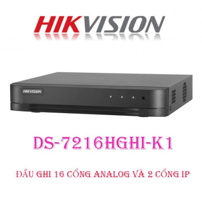 Đầu ghi hình camera 16 kênh HIKVISION DS-7216HGHI-K1(S) Turbo HD 3.0 ,.-Hàng chính hãng