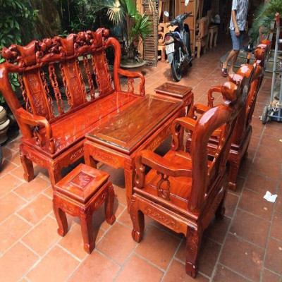 Bộ Bàn Ghế Minh Quốc Đào Gỗ Xà Cừ
