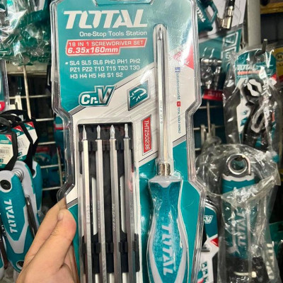 BỘ TUA VÍT ĐA NĂNG 18 TRONG 1 TOTAL THT250236 - HÀNG CHÍNH HÃNG