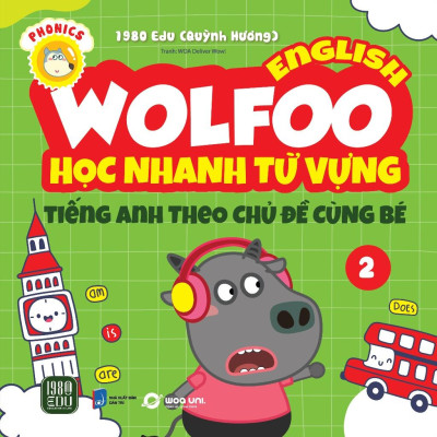 Combo 6 Cuốn Wolfoo English – Học Nhanh Từ Vựng Tiếng Anh  - Bản Quyền