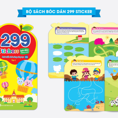 Bộ sách bóc dán phát triển trí tuệ cảm xúc CQ, IQ, EQ 299+ Stickers