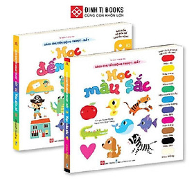 Sách Chuyển Động Trượt - Đẩy - Cho Trẻ 0 - 6 Tuổi - Combo 2 Cuốn - Đinh Tị Books
