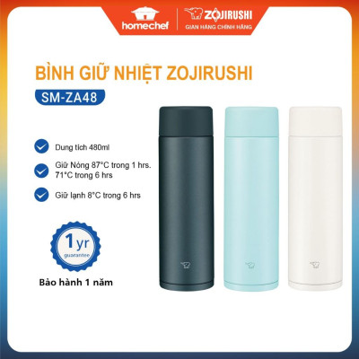 Bình giữ nhiệt nóng lạnh Zojirushi 0.48L SM-ZA48, sản xuất tại Thái Lan, bảo hành giữ nhiệt 1 năm