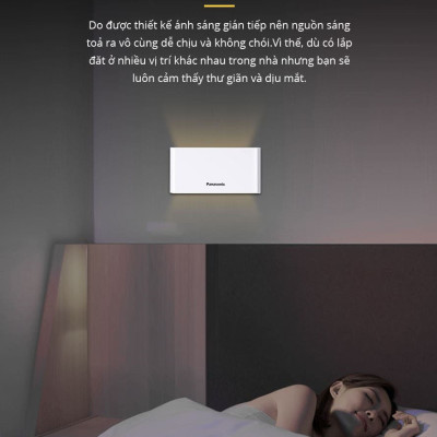 Đèn gắn tường Panasonic HHBQ1004B88, Ánh sáng vàng 3000K, trang trí, thắp sáng lối đi cầu thang, hành lang