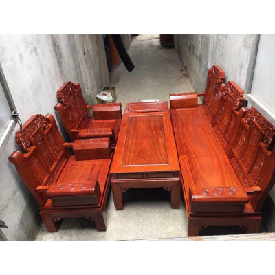 Bộ bàn ghế âu á kiểu như ý tay hộp gỗ lim bộ 2m2 và bộ 2m4