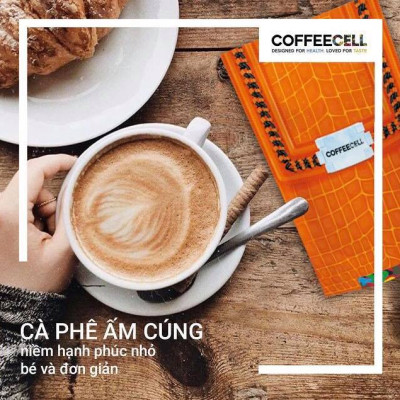 [XẢ KHO SALE HÈ] Cà Phê Cappuccino Vị Hạt Phỉ Với Nhân Sâm Trắng Thượng Hạng COFFEECELL (Gói 150g) - Mùi thơm nhẹ nhàng, Vị cà phê đậm đà, Bọt sữa bồng bềnh - Hàng Chính Hãng