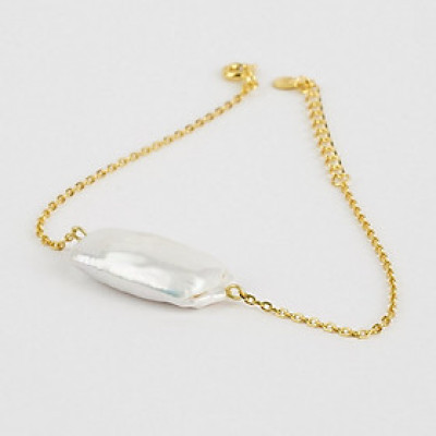 Lắc Ngọc Trai FW Baroque UK Style (Rectangle Pearl) - MOON Jewelry