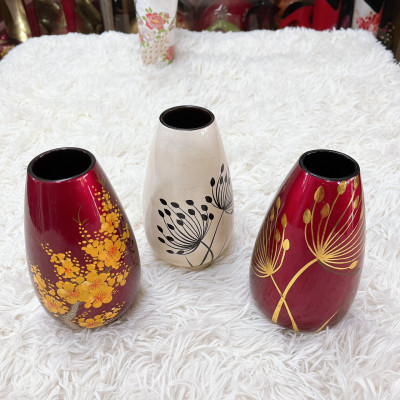 Bình bắp sơn mài cao cấp Thanh Bình Lê cắm hoa, trang trí nhà cửa, văn phòng, kệ tủ, làm quà tặng ý nghĩa