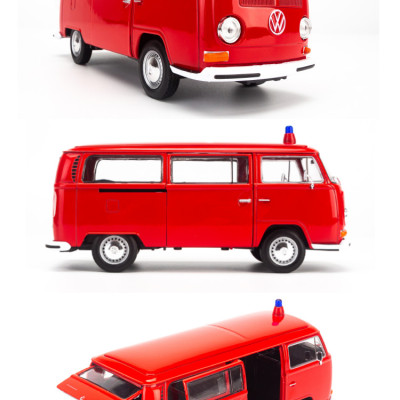 Mô hình xe 1972 Volkswagen Bus T2 Red 1:24 Welly - 22472W