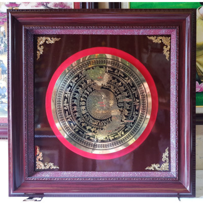 TRANH ĐỒNG - MẶT TRỐNG ĐỒNG ( ĐỒNG VÀNG NGUYÊN CHẤT)