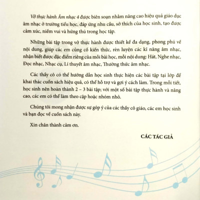 Sách - Vở Thực Hành Âm Nhạc 4 (Cánh Diều) (Chuẩn)
