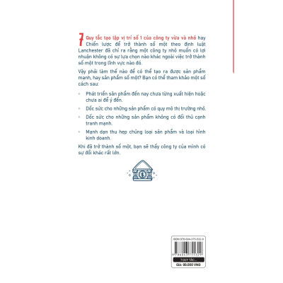 Sách - Bí Quyết Thành Công Của Doanh Nghiệp Vừa Và Nhỏ - 7 Quy Tắc Tạo Lập Vị Trí Số Một Của Doanh Nghiệp Vừa Và Nhỏ - NXB Phụ Nữ