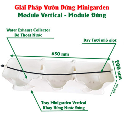 CHẬU TRỒNG RAU SẠCH TẠI NHÀ (1M2 DẠNG ĐỨNG) LÀ CHẬU NHỰA MODULE TRỒNG RAU ÁP TƯỜNG NHẬP KHẨU CHÂU ÂU BẢO HÀNH 5 NĂM (GỒM 8 MODULE LÀ 24 HỐC RAU)