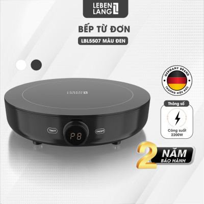 Bếp từ đơn bằng cơ LEBENLANG LBL5507 mặt kính chịu lực, có chức năng hẹn giờ, điều chỉnh nhiệt độ, công suất 2000W - hàng chính hãng