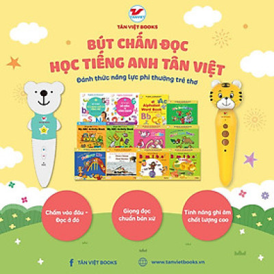 Bộ sách: Bút chấm đọc - Học tiếng Anh Tân Việt - Bản Quyền