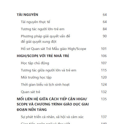 Sách Cẩm nang giáo dục mầm non theo cách tiếp cận High/Scope