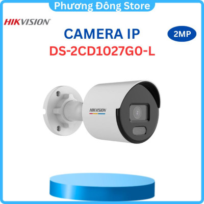 Camera IP Colorvu HIKVISION DS-2CD1027G0-LUF 2MP Tích Hợp Mic Màu sắc 24/7 - Hàng chính hãng