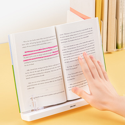 Giá đọc sách chống cận thị bằng nhựa Deli - màu trắng /hồng/xanh dương- 70530 / 70530A