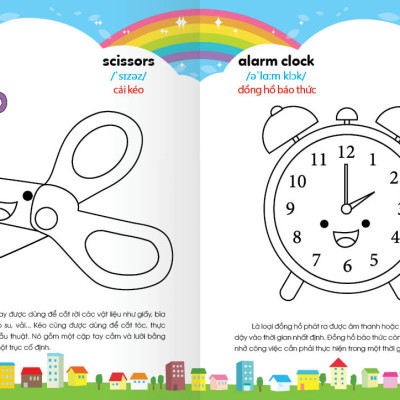 Sách - Colouring 365 ngày Tô màu - KHÁM PHÁ THẾ GIỚI PHÁT TRIỂN TRÍ TUỆ - Giao thông, Đồ dùng gia đình, Học sinh Cuốn 4)