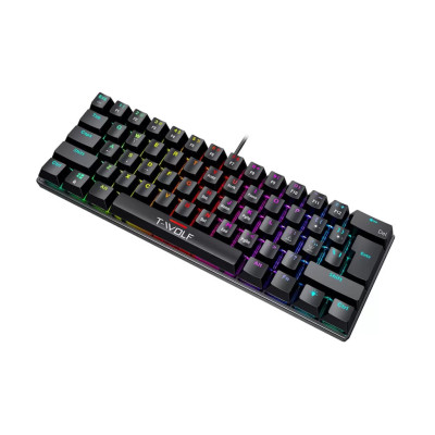 Bàn Phím cơ T-Wolf T61, Blue Switch, USB, LED, 61 Gaming - Hàng chính hãng