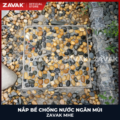 Nắp bể ngầm chống nước ngăn mùi inox ZAVAK MHE*-70 / KT 70x70cm, lát gạch 3cm, tải 400kg