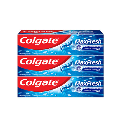 Bộ 3 kem đánh răng Maxfresh Bạc hà 180g